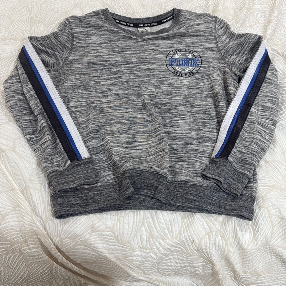 Victoria's Secret Red and Gray Crewneck Sweaters - Picture 4 of 7
